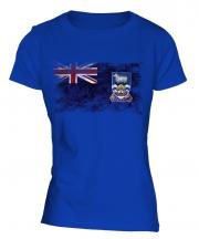 Falkland Islands Distressed Flag Ladies T-Shirt