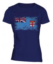 Fiji Distressed Flag Ladies T-Shirt