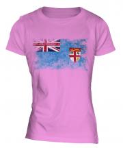 Fiji Distressed Flag Ladies T-Shirt