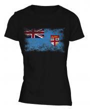 Fiji Distressed Flag Ladies T-Shirt