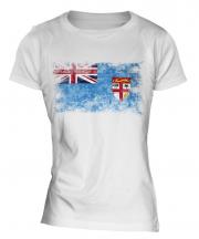 Fiji Distressed Flag Ladies T-Shirt
