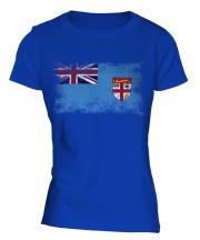 Fiji Distressed Flag Ladies T-Shirt