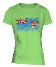 Fiji Distressed Flag Ladies T-Shirt
