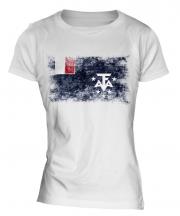 French Southern And Antarctic Lands Distressed Flag Ladies T-Shirt