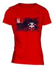French Southern And Antarctic Lands Distressed Flag Ladies T-Shirt