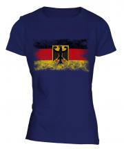 Germany State Distressed Flag Ladies T-Shirt