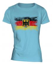 Germany State Distressed Flag Ladies T-Shirt