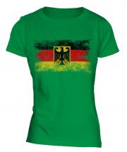 Germany State Distressed Flag Ladies T-Shirt