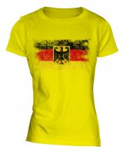 Germany State Distressed Flag Ladies T-Shirt