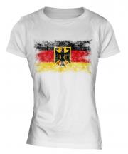 Germany State Distressed Flag Ladies T-Shirt