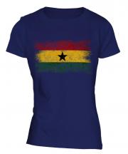 Ghana Distressed Flag Ladies T-Shirt