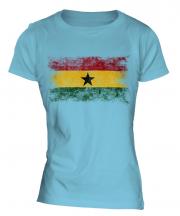 Ghana Distressed Flag Ladies T-Shirt