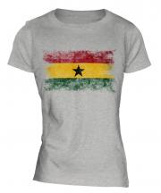 Ghana Distressed Flag Ladies T-Shirt