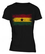 Ghana Distressed Flag Ladies T-Shirt