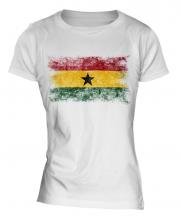 Ghana Distressed Flag Ladies T-Shirt
