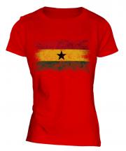 Ghana Distressed Flag Ladies T-Shirt