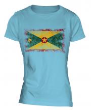 Grenada Distressed Flag Ladies T-Shirt