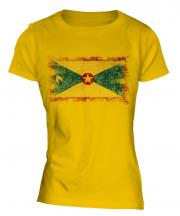 Grenada Distressed Flag Ladies T-Shirt