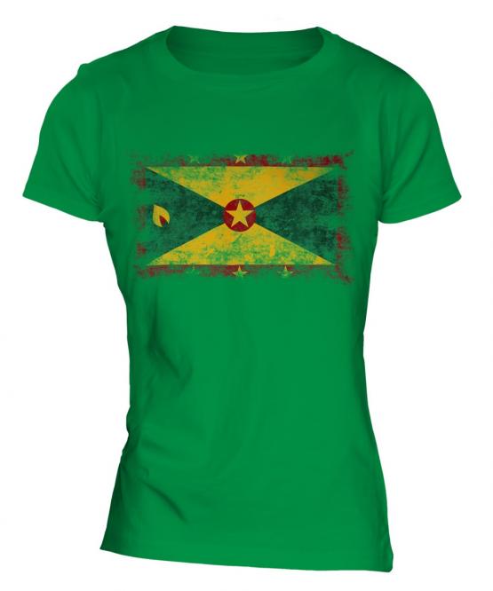 Grenada Distressed Flag Ladies T-Shirt