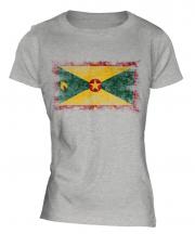 Grenada Distressed Flag Ladies T-Shirt