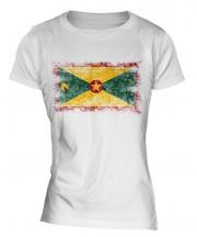 Grenada Distressed Flag Ladies T-Shirt