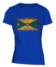 Grenada Distressed Flag Ladies T-Shirt