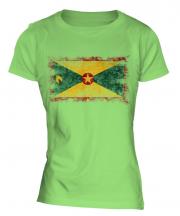 Grenada Distressed Flag Ladies T-Shirt