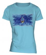 Guam Distressed Flag Ladies T-Shirt