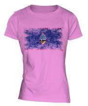 Guam Distressed Flag Ladies T-Shirt