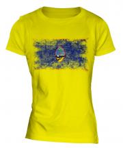 Guam Distressed Flag Ladies T-Shirt
