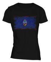 Guam Distressed Flag Ladies T-Shirt
