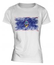 Guam Distressed Flag Ladies T-Shirt