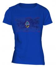 Guam Distressed Flag Ladies T-Shirt