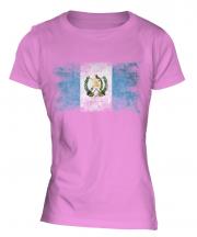 Guatemala Distressed Flag Ladies T-Shirt