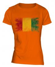 Guinea Distressed Flag Ladies T-Shirt
