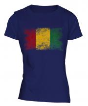 Guinea Distressed Flag Ladies T-Shirt