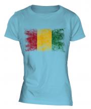 Guinea Distressed Flag Ladies T-Shirt