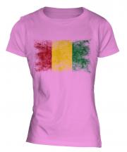 Guinea Distressed Flag Ladies T-Shirt