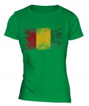 Guinea Distressed Flag Ladies T-Shirt
