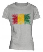 Guinea Distressed Flag Ladies T-Shirt