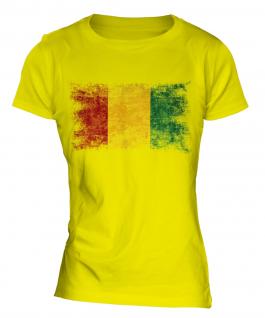 Guinea Distressed Flag Ladies T-Shirt