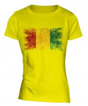 Guinea Distressed Flag Ladies T-Shirt