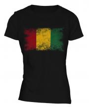 Guinea Distressed Flag Ladies T-Shirt