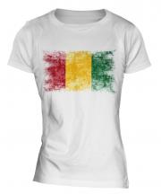Guinea Distressed Flag Ladies T-Shirt