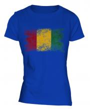 Guinea Distressed Flag Ladies T-Shirt