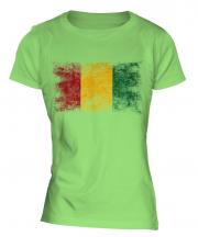 Guinea Distressed Flag Ladies T-Shirt