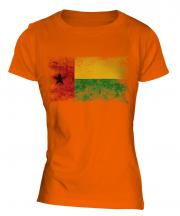 Guinea Bissau Distressed Flag Ladies T-Shirt