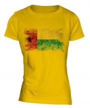 Guinea Bissau Distressed Flag Ladies T-Shirt