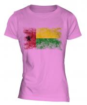 Guinea Bissau Distressed Flag Ladies T-Shirt