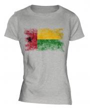 Guinea Bissau Distressed Flag Ladies T-Shirt